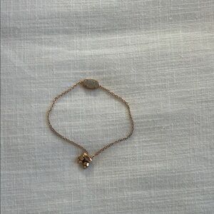 Kendra Scott Gold Bracelet with Gray Stone